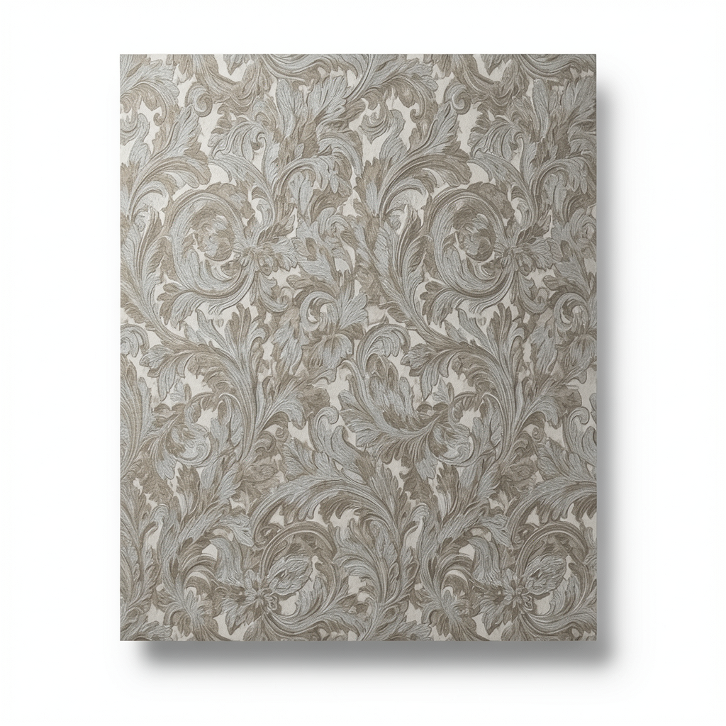 Italian Patterned Wall Covering 10m x 0.73m Dark Beige, Model 56862