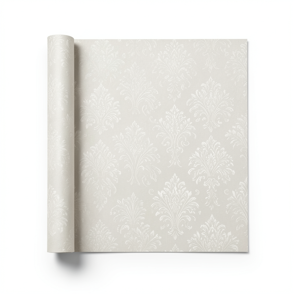 Italian Patterned Wall Covering 10m x 0.73m Light Beige, Model 45134