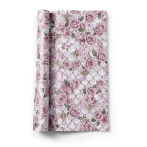 Italian Wallpaper Rose Color Patterned Design, Size 10mx0.70m, Model rc17104