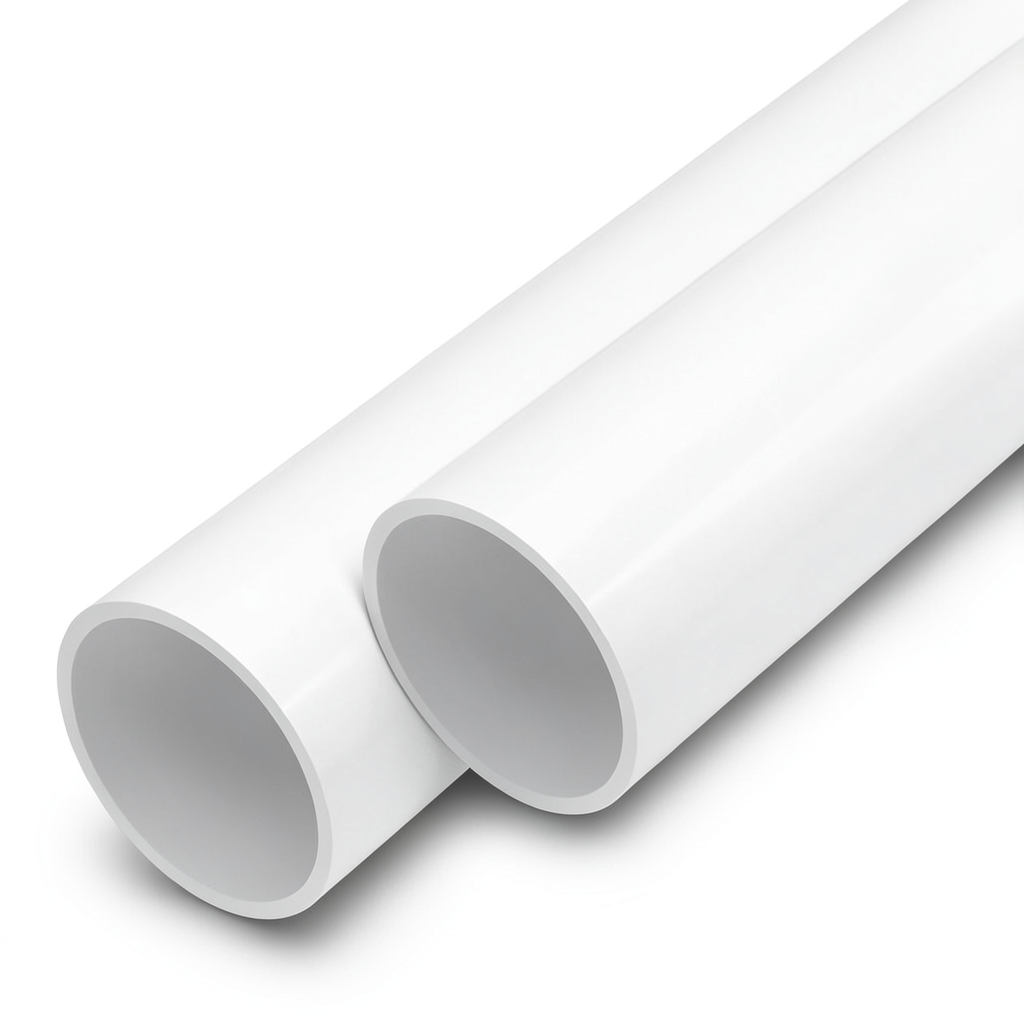 مواسير UPVC ضغط اسمي 17.2 بار مقاس 6 إنش سمك 9.9 مم لون أبيض