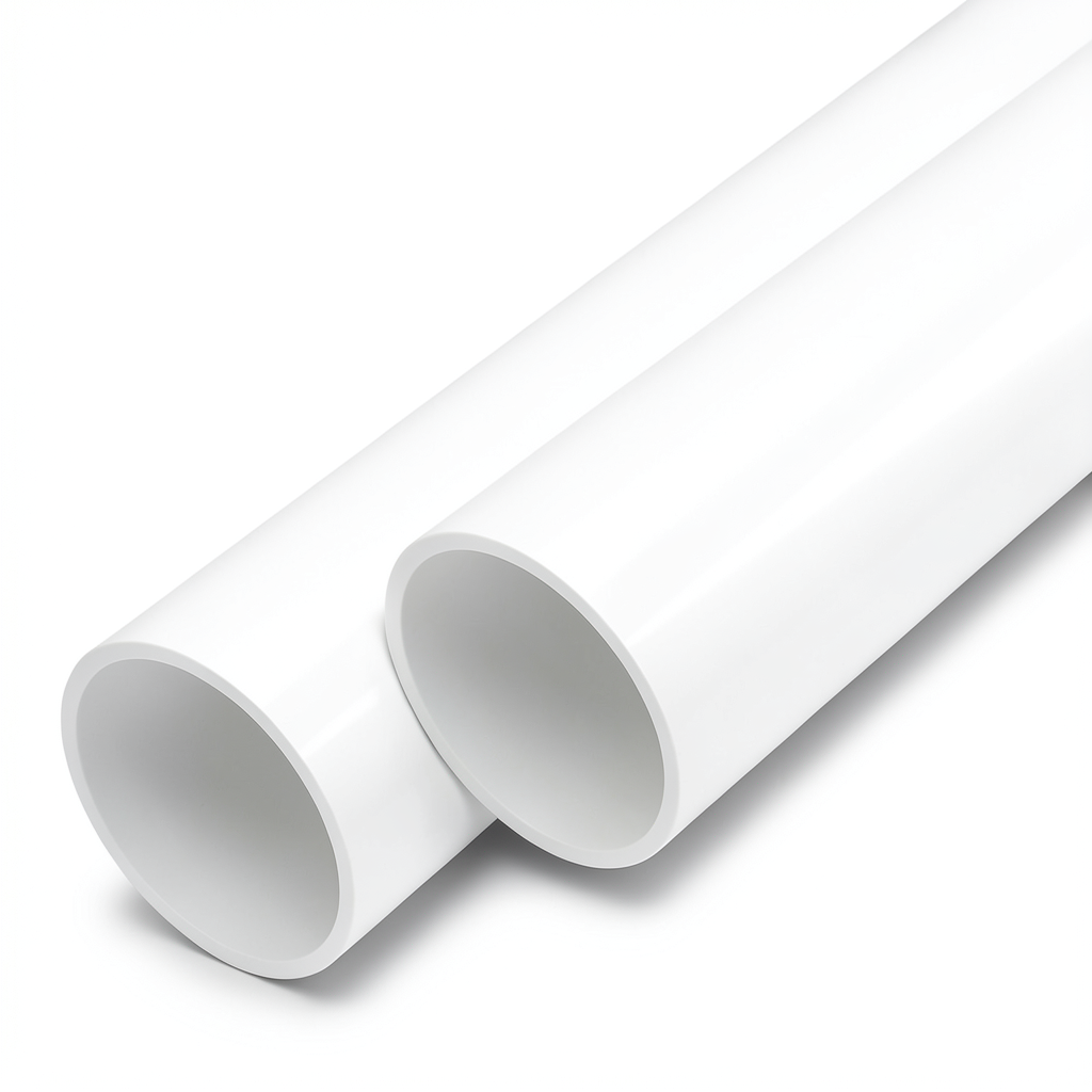 مواسير UPVC ضغط اسمي 17.2 بار مقاس 8 إنش سمك 12.9 مم لون أبيض