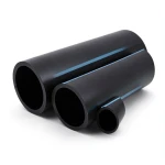 NPF HDPE Pipes for Water Networks Pressure 8 Bar Outside Diameter 160 mm Thickness 4.9 mm Black