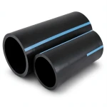 NPF HDPE Pipes Water Networks Pressure 8 Bar Diameter 180 mm Thickness 5.5 mm Black