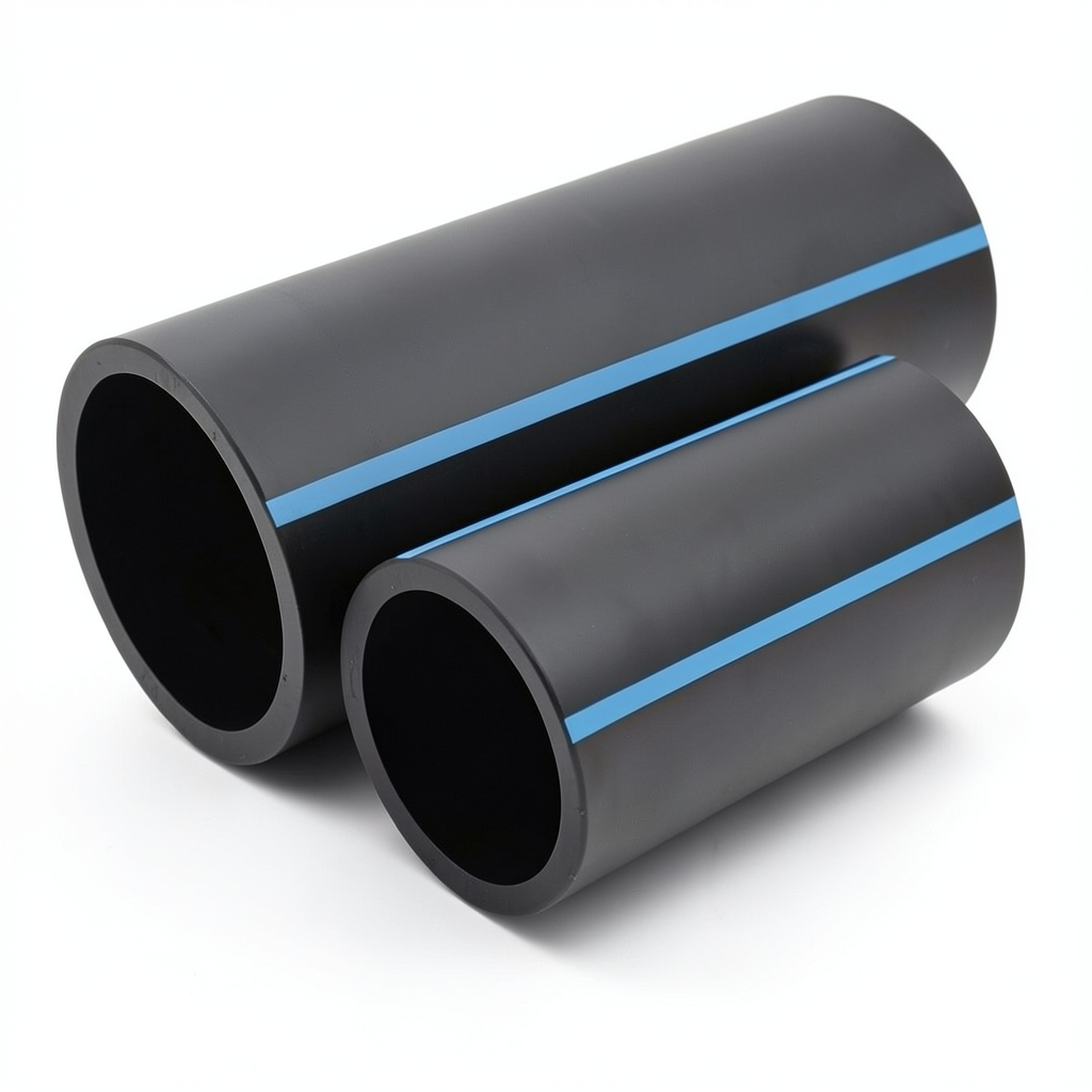 أنابيب HDPE الوطني ضغط 8 بار قطر خارجي 225 مم سمك 6.9 مم لون أسود