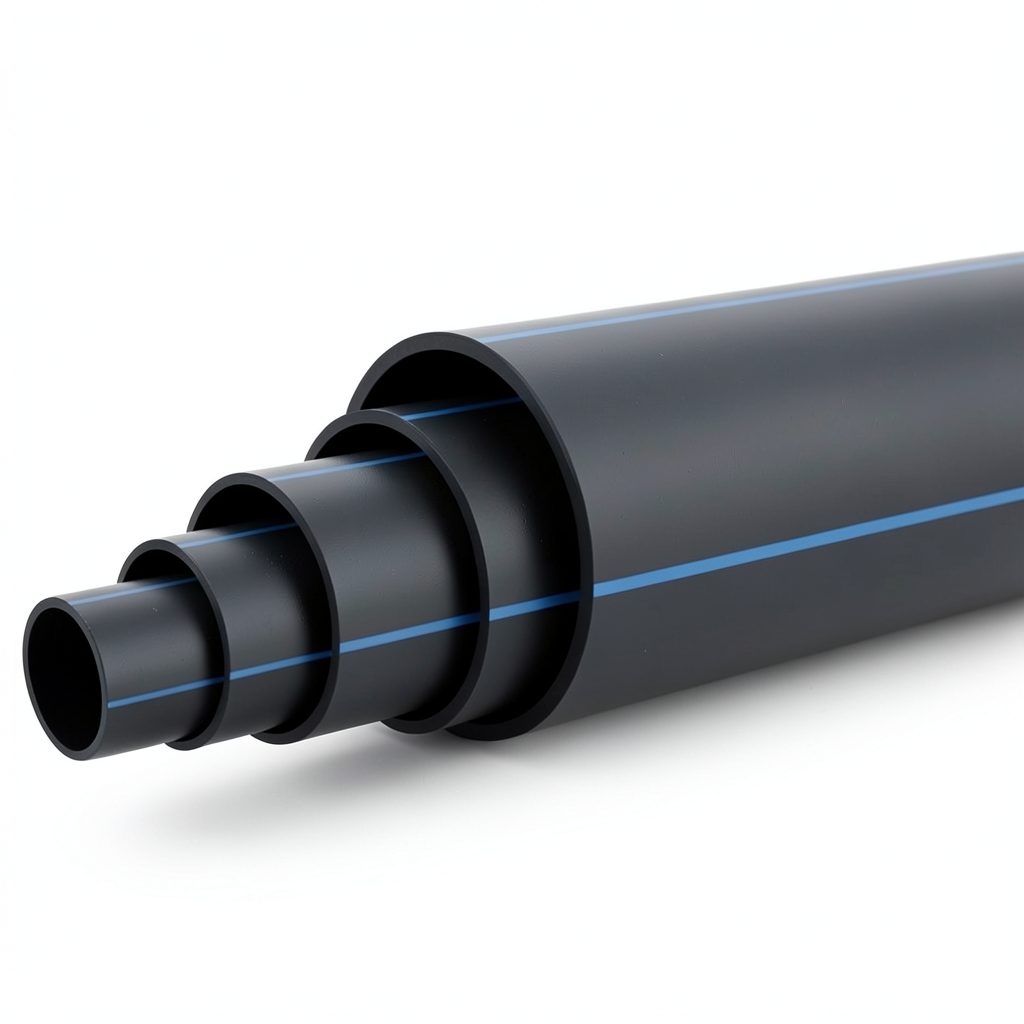 HDPE Polyethylene Pipe Nominal Pressure 3.2 Bar PE 100 OD 250 mm SDR 41 Black