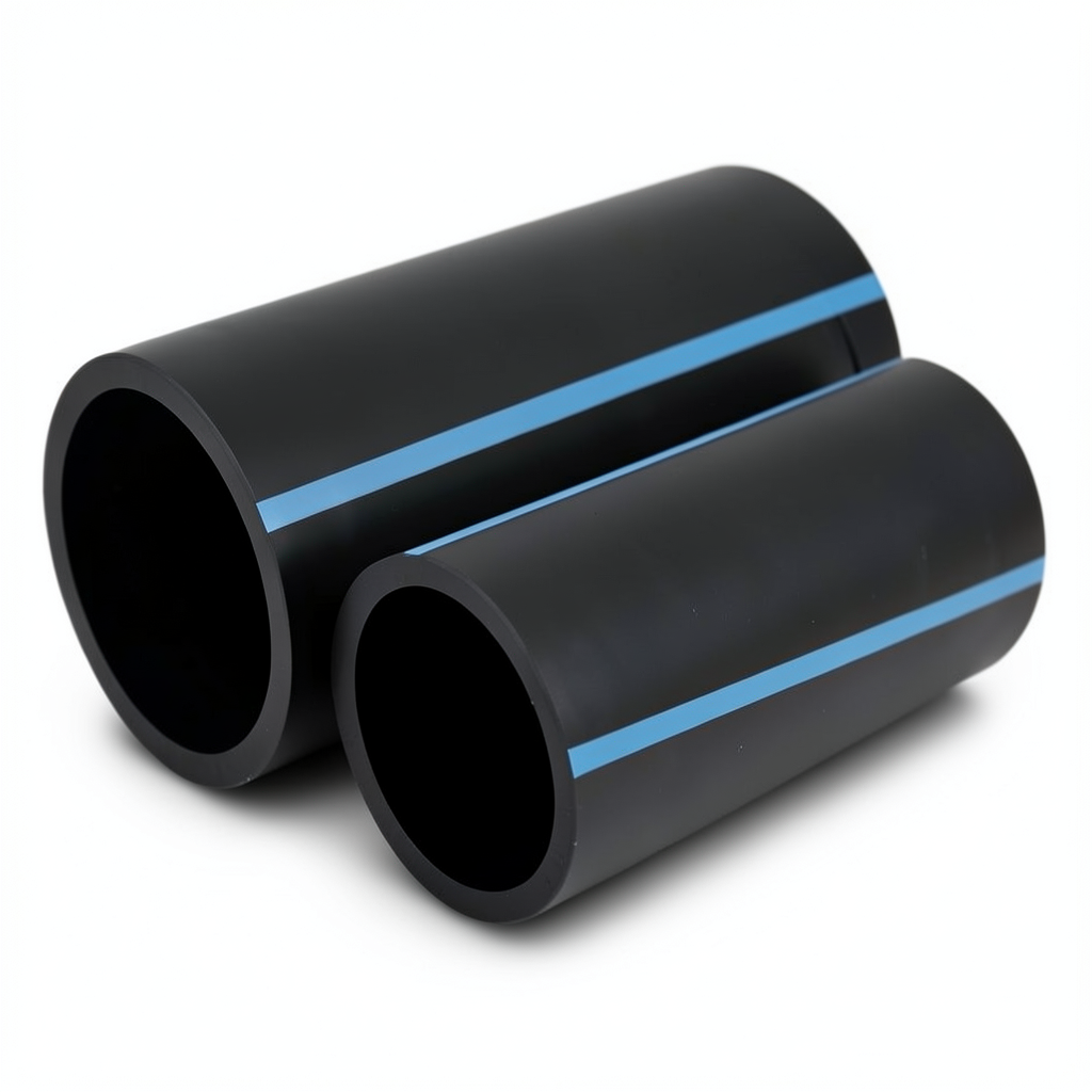 أنابيب HDPE الوطني ضغط 8 بار قطر خارجي 400 مم سمك 12.3 مم لون أسود