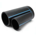 NPF HDPE Pipes Pressure 10 Bar Diameter 50 mm Thickness 2.4 mm Black