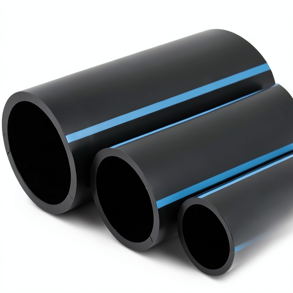 NPF HDPE Pipes Nominal Pressure 10 Bar Outside Diameter 125 mm Thickness 4.8 mm Black