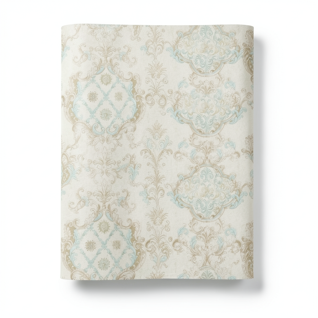 Italian Wallpaper Classic Design 10m x 1.06m, Light Beige