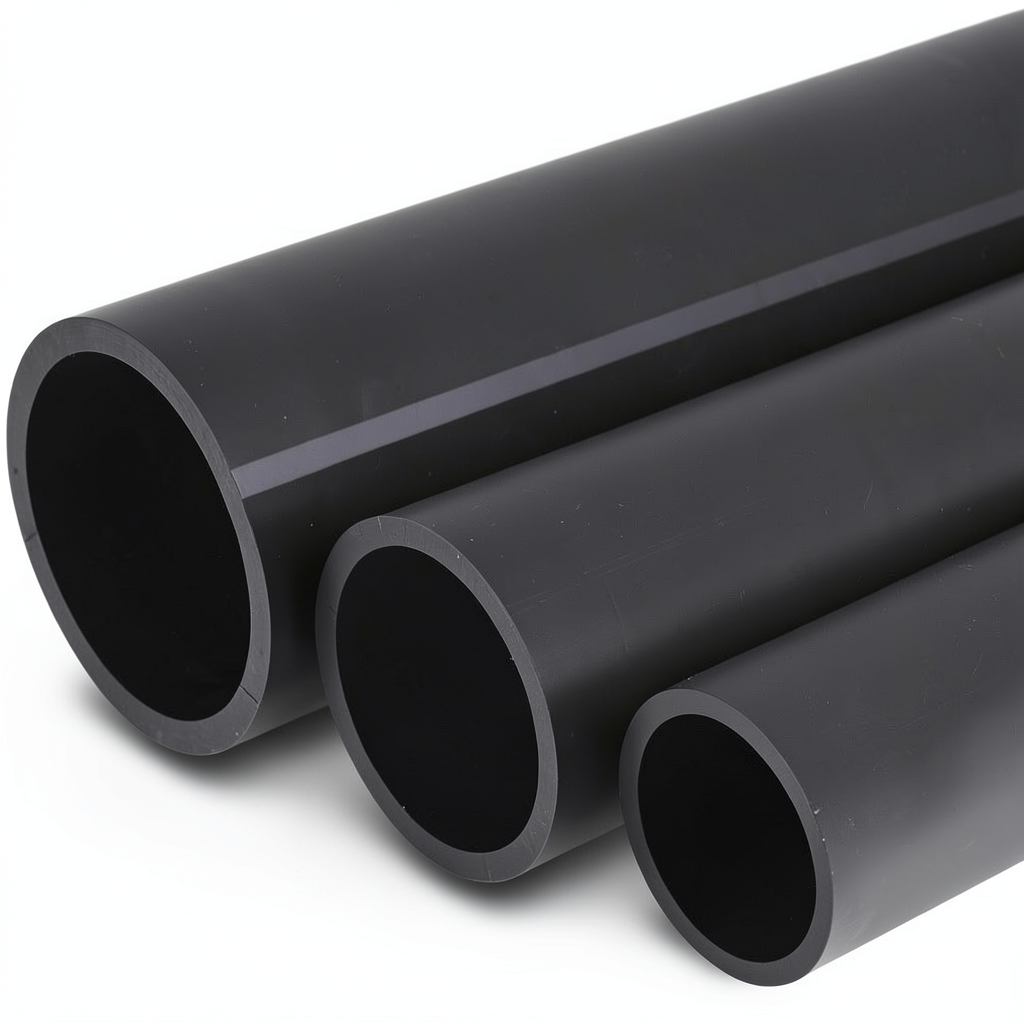 أنابيب HDPE الوطني لشبكات المياه ضغط 10 بار قطر خارجي 160 مم سمك 6.2 مم لون أسود