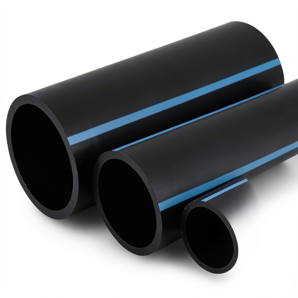 أنابيب HDPE الوطني ضغط 10 بار قطر خارجي 180 مم سمك 6.9 مم لون أسود
