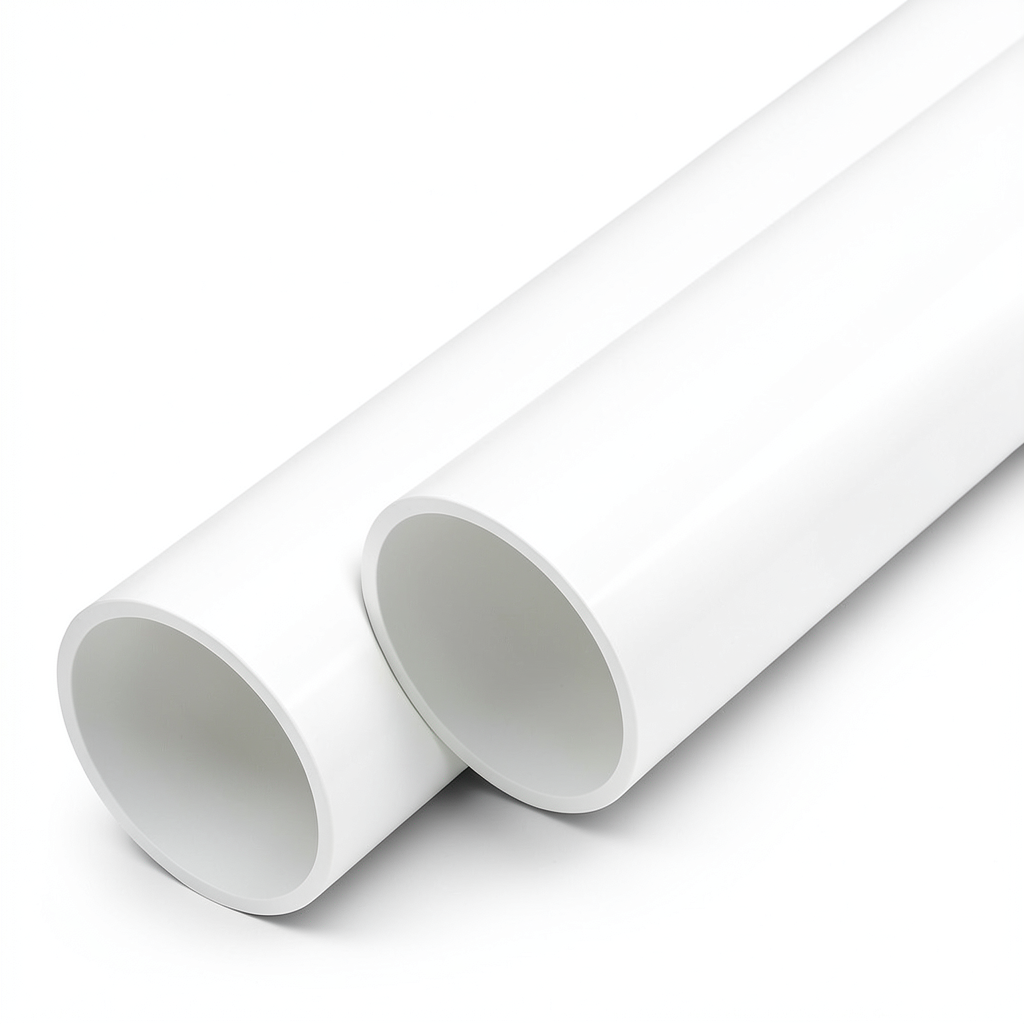 أنابيب UPVC ضغط اسمي 21.7 بار مقاس 1 إنش سمك 2.5 مم لون أبيض