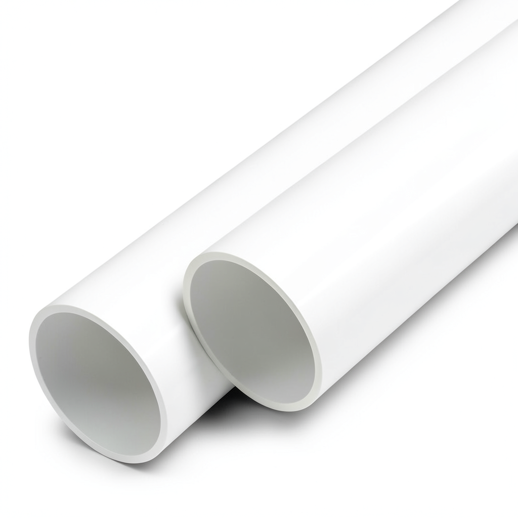 أنابيب UPVC ضغط اسمي 21.7 بار مقاس 2 إنش سمك 4.5 مم لون أبيض