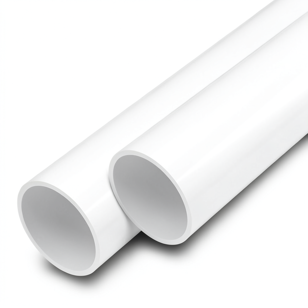 أنابيب UPVC ضغط اسمي 21.7 بار مقاس 3 إنش سمك 6.6 مم لون أبيض