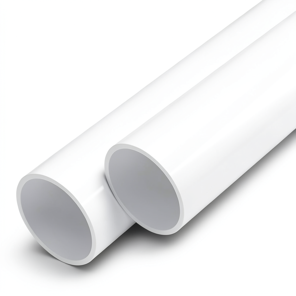 مواسير UPVC ضغط اسمي 6 بار مقاس 6 إنش سمك 4.5 مم لون أبيض