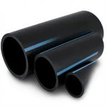 أنابيب HDPE الوطني ضغط 8 بار قطر خارجي 125 مم سمك 3.9 مم لون أسود
