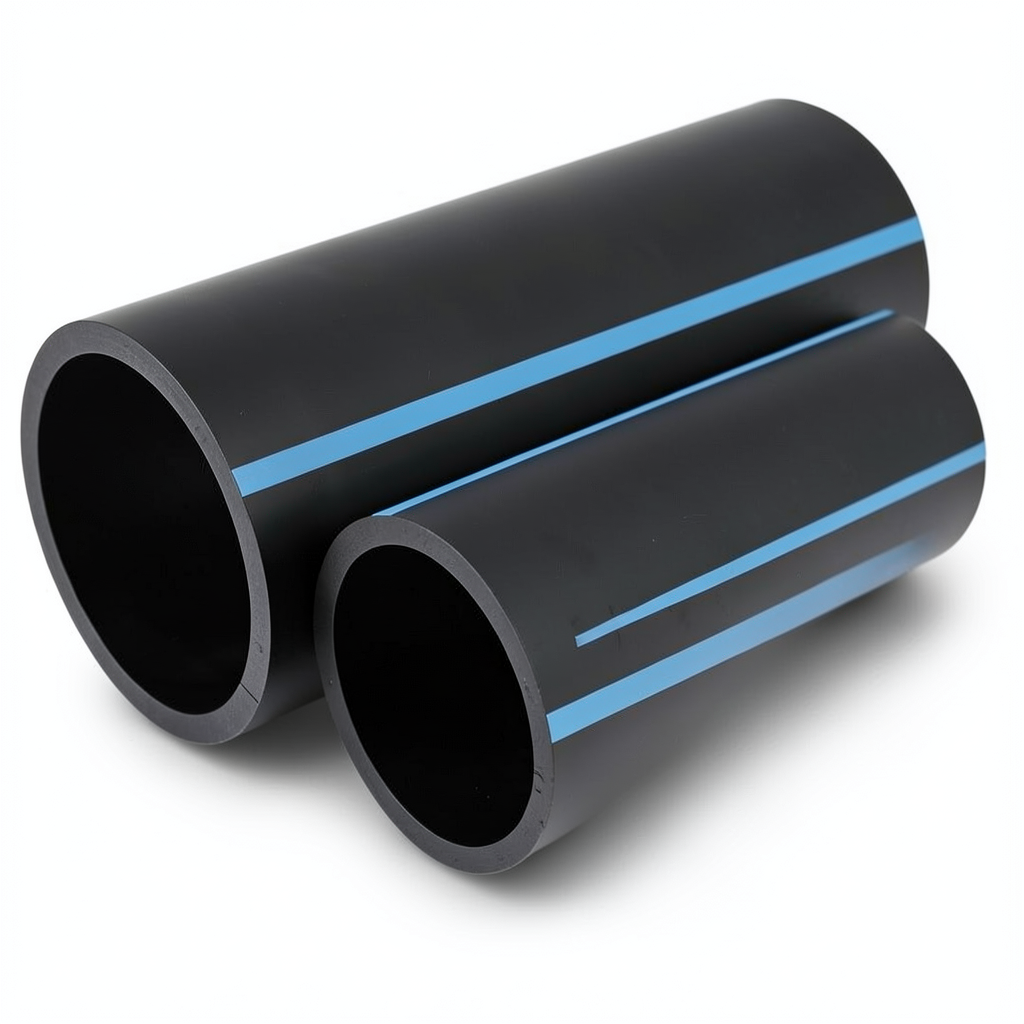 NPF HDPE Pipes for Water Networks Pressure 8 Bar Outside Diameter 160 mm Thickness 4.9 mm Black