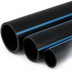 أنابيب HDPE الوطني لشبكات المياه ضغط 8 بار قطر خارجي 180 مم سمك 5.5 مم لون أسود