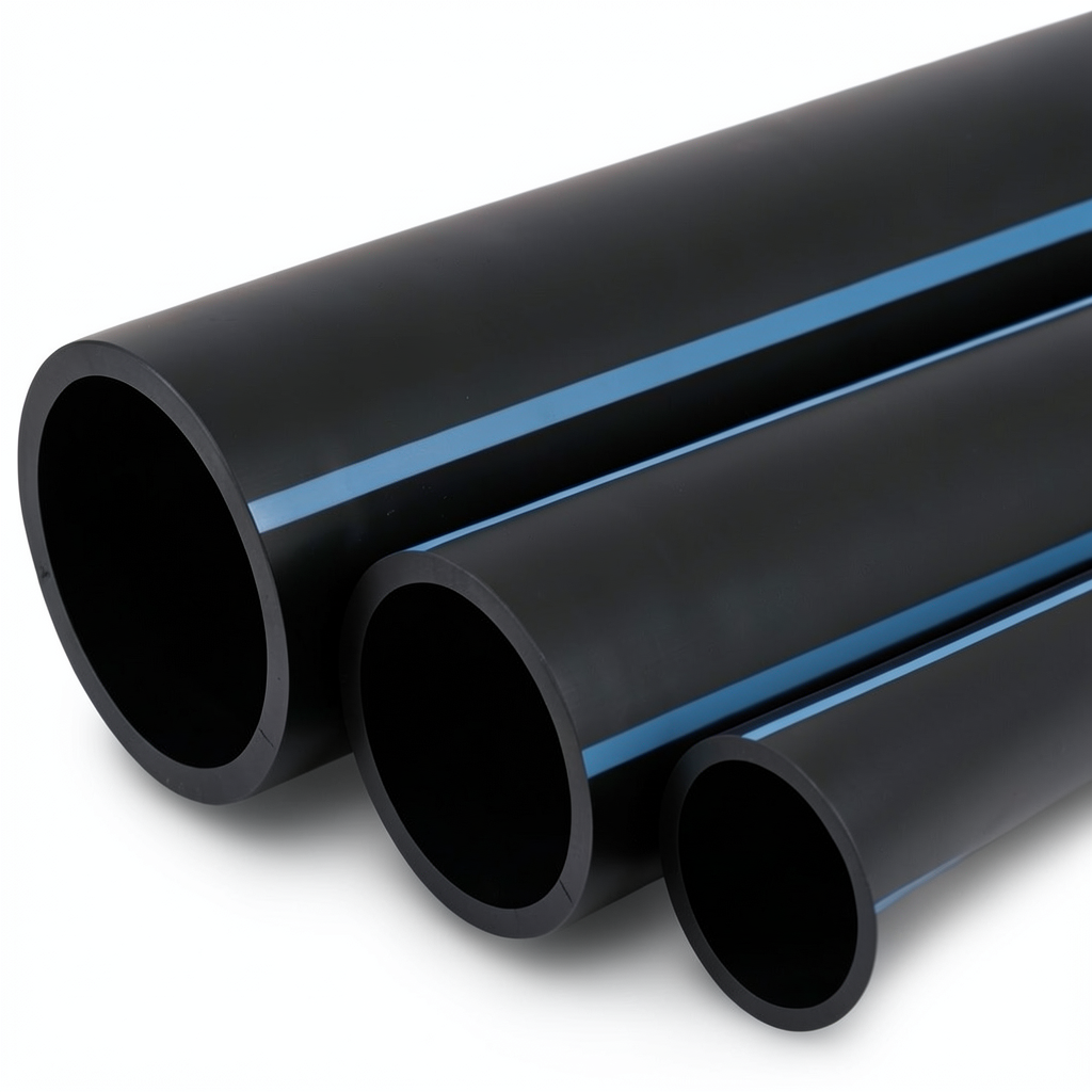 NPF HDPE Pipes Pressure 8 Bar Outside Diameter 225 mm Thickness 6.9 mm Black