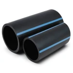 أنابيب HDPE الوطني لشبكات المياه ضغط 8 بار قطر خارجي 250 مم سمك 7.7 مم لون اسود