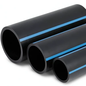 أنابيب HDPE الوطني لشبكات المياه ضغط 8 بار قطر خارجي 315 مم سمك 9.7 مم لون أسود