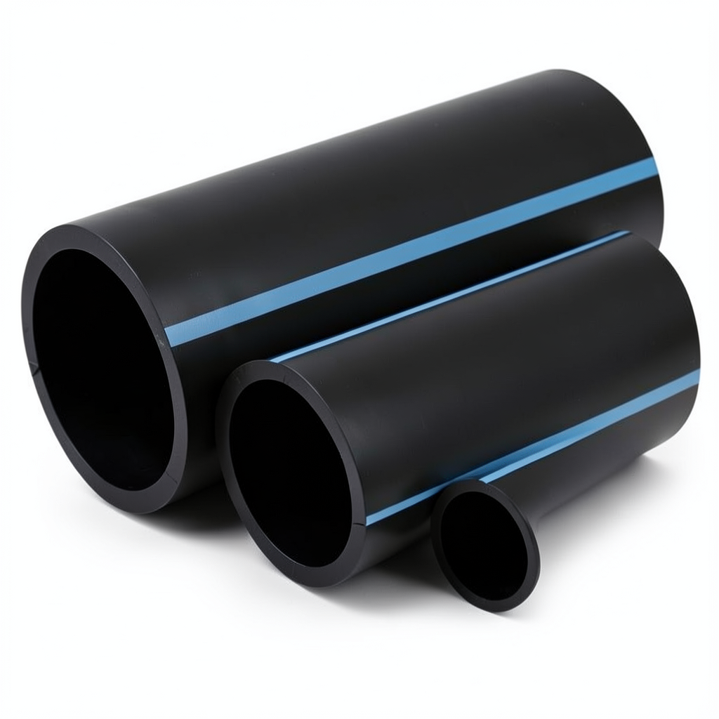 NPF HDPE Pipes for Water Networks Pressure 8 Bar Outside Diameter 355 mm Thickness 10.9 mm Black