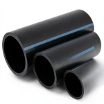 مواسير HDPE الوطني لشبكات المياه ضغط 10 بار قطر خارجي 50 مم سمك 2.4 مم لون اسود
