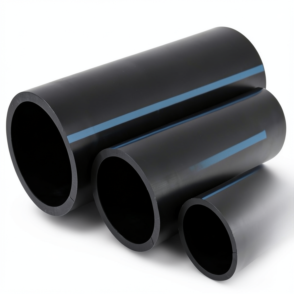 NPF HDPE Pipes Pressure 10 Bar Diameter 50 mm Thickness 2.4 mm Black