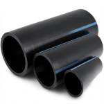 أنابيب HDPE الوطني لشبكات المياه ضغط 10 بار قطر خارجي 110 مم سمك 4.2 مم لون أسود