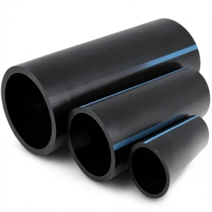 أنابيب HDPE الوطني لشبكات المياه ضغط 10 بار قطر خارجي 110 مم سمك 4.2 مم لون أسود