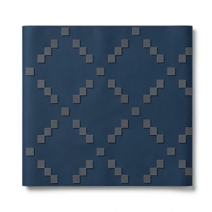 Italian Geometric Wallpaper 10m x 0.73m Dark Blue, Model 45135