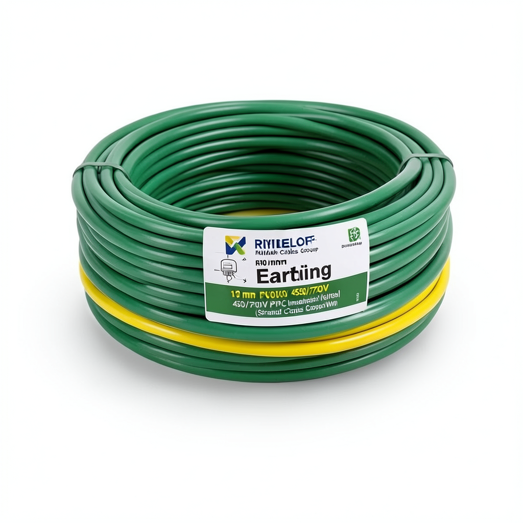 150 mm Stranded Copper Earthing Electrical Wire 450/750V PVC Insulated Green/Yellow | Riyadh Cables Group