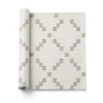 Italian Geometric Wall Covering 10m x 0.73m Light Beige, Model 45136