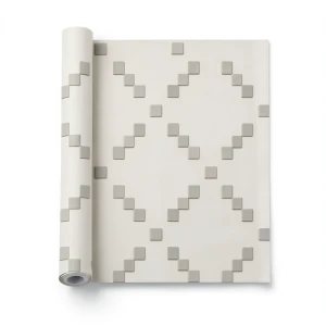 Italian Geometric Wall Covering 10m x 0.73m Light Beige, Model 45136
