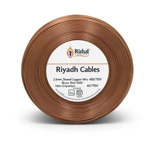 Riyadh Cables 2.5mm2 Stranded Copper Wire 450/750V, Brown, 100m | Riyadh Cables Group
