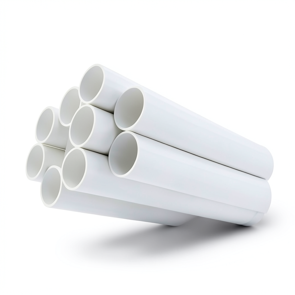أنابيب UPVC ضغط اسمي 11 بار مقاس 1 إنش سمك 1.52 مم لون أبيض