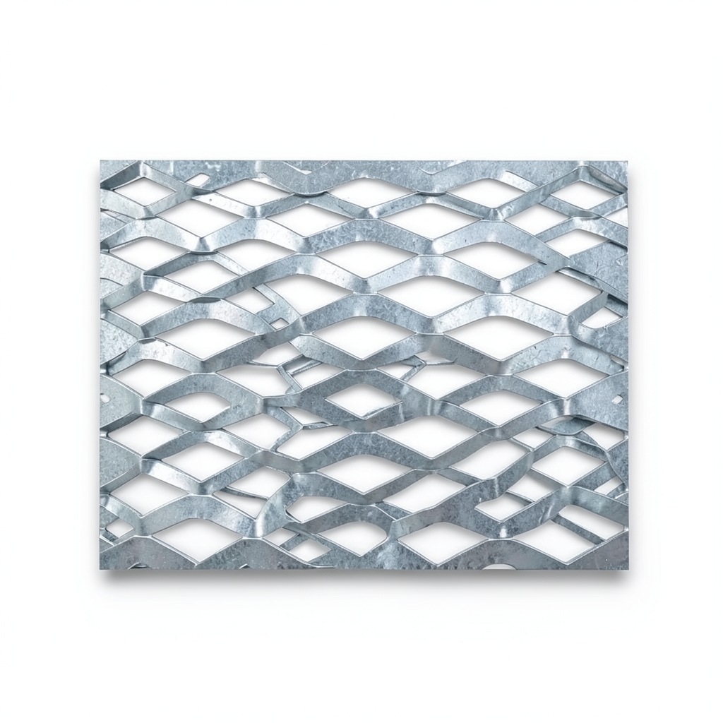 Galvanized Steel Expanded Metal Mesh Thickness 2.8 mm Width 2.44 M Length 1 M