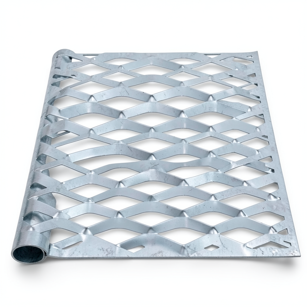 Galvanized Steel Expanded Metal Mesh Thickness 2.7 mm Width 2.44 M Length 1 M