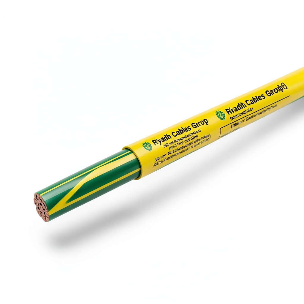 سلك تأريض نحاس مجدول 300 mm2 450/750 فولت معزول PVC أصفر/أخضر | مجموعة كابلات الرياض