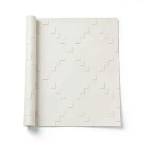 Italian Geometric Wall Covering 10m x 0.73m Light Beige, Model 45136