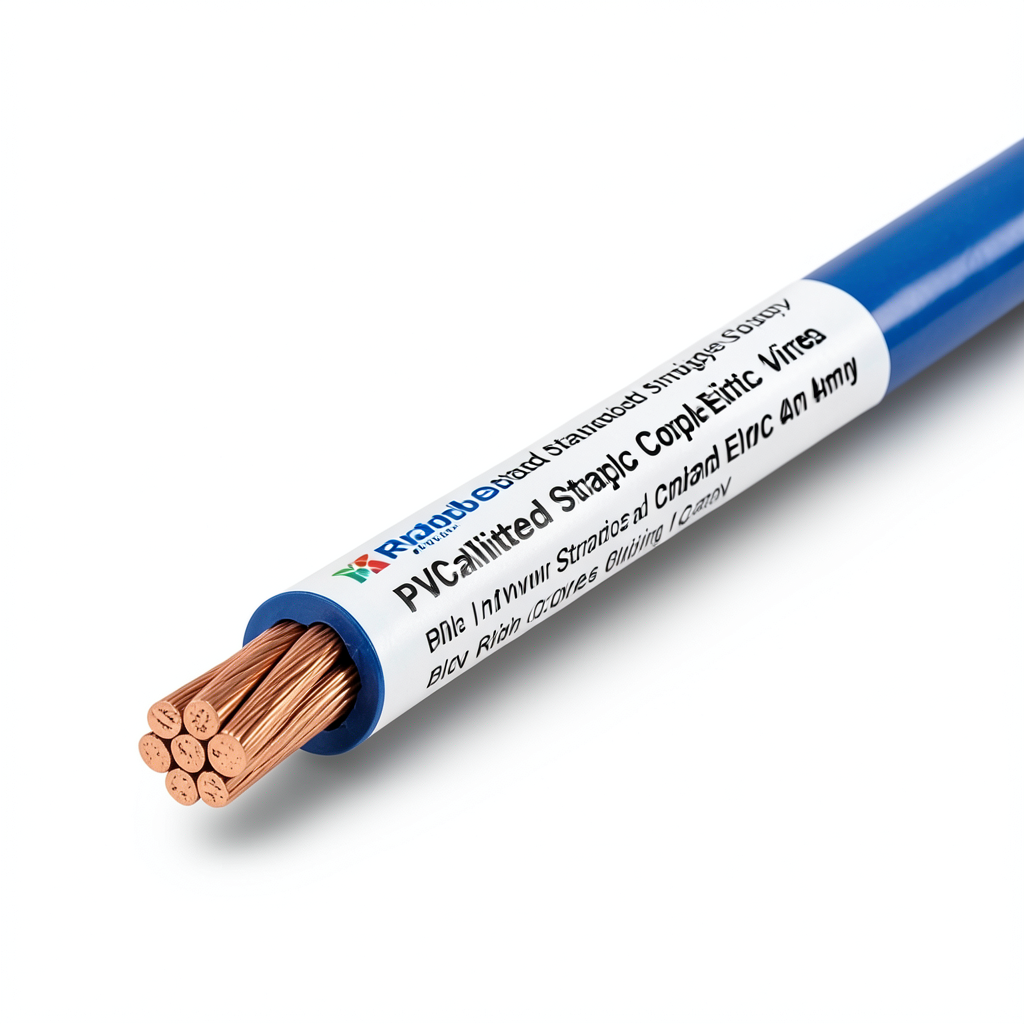 لفة سلك مفرد نحاس مجدول عزل PVC، مقاس 4mm، 450/750V، لون أزرق | مجموعة كابلات الرياض