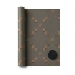 Geometric Wallpaper Brown, 10 m Length, 0.73 m Width, Model 45137