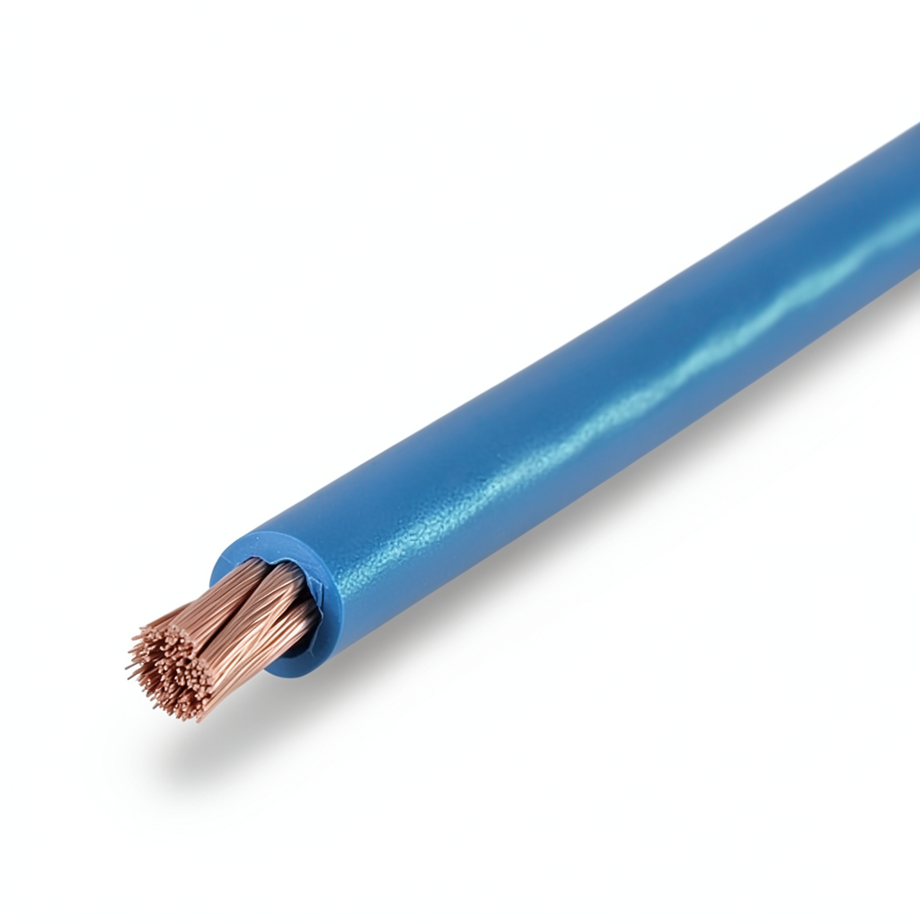 لفة سلك مفرد نحاس مجدول عزل PVC مقاس 10 مل 450/750 فولت لون أزرق | مجموعة كابلات الرياض