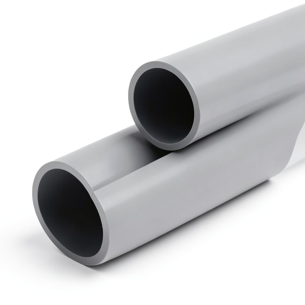 UPVC Pipe Aqtar Najd Class 2 Outside Diameter 200 mm Thickness 4 mm Gray
