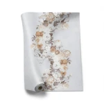 Dutch Floral Wall Covering 10m x 0.53m Light Gray, Model 17791
