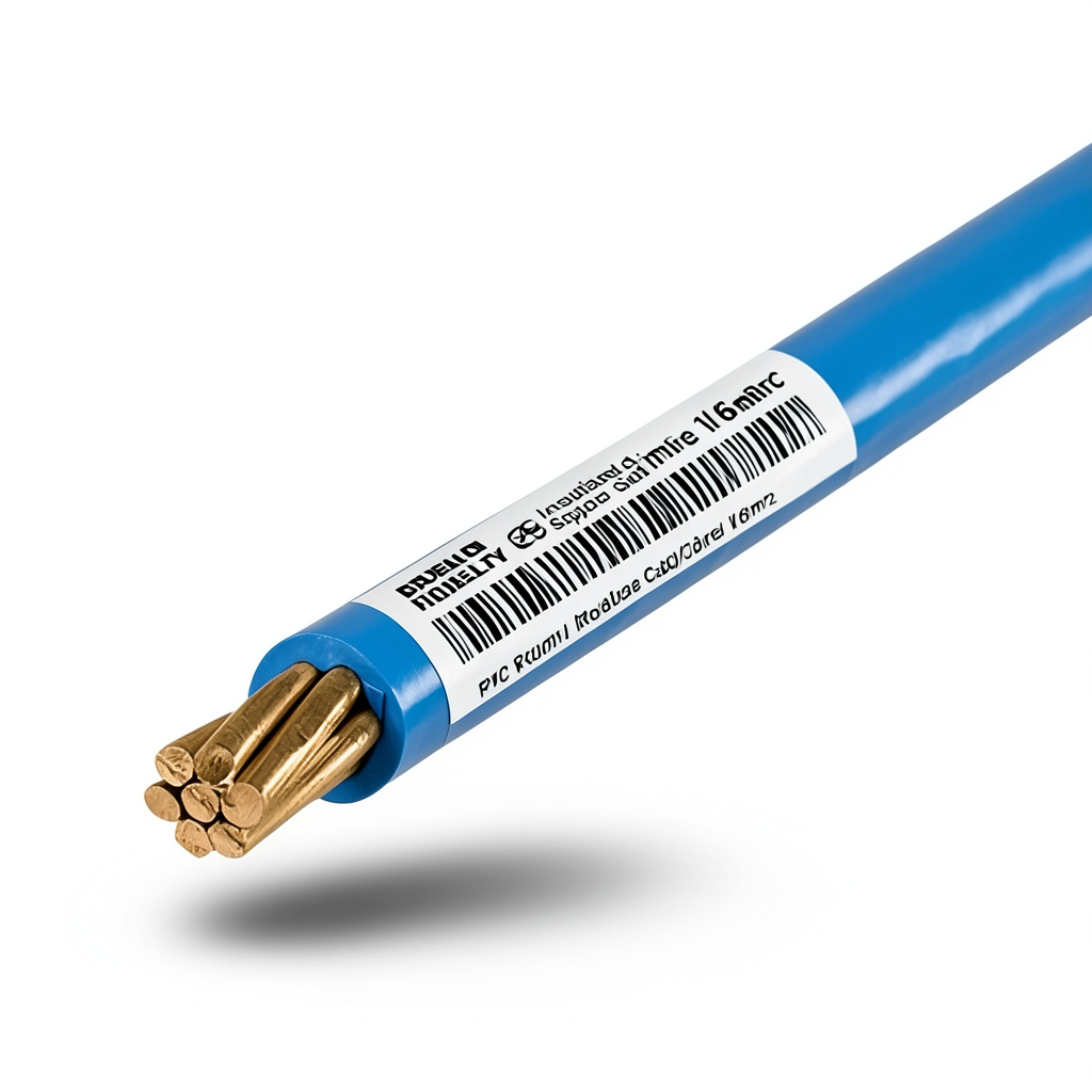 سلك مفرد نحاس مجدول عزل PVC مساحة 16mm2، 450/750 فولت، أزرق | مجموعة كابلات الرياض