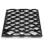 Hot Rolled Black Steel Expanded Metal Mesh 2.3 mm Thick 2.44 m Width 5 m Length