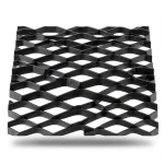 Hot Rolled Black Steel Expanded Metal Mesh 2 mm Thick 2.44m Width 5m Length