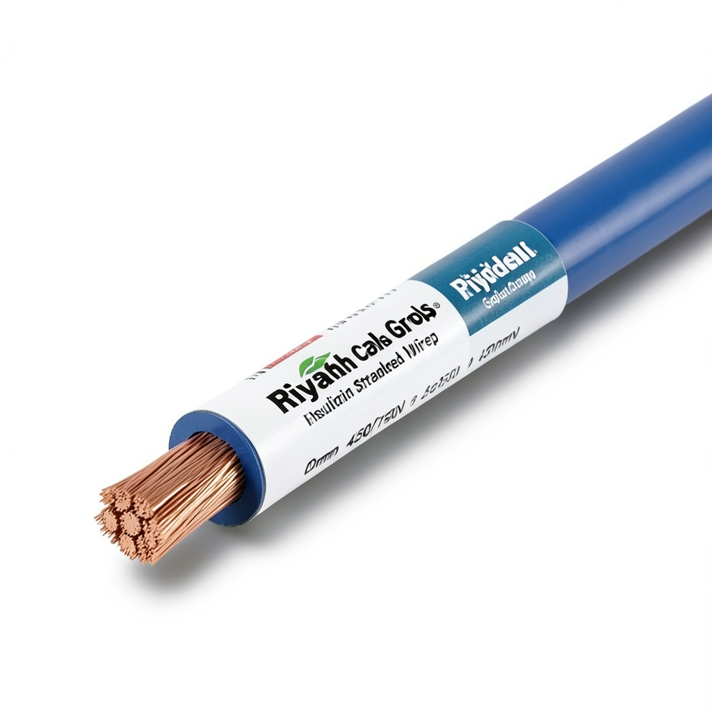 لفة سلك مفرد نحاس مجدول معزول PVC، مقاس 50 mm، 450/750 فولت، لون أزرق | مجموعة كابلات الرياض