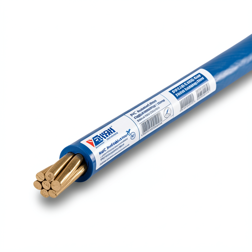 PVC Insulated Stranded Copper Single Earthing Wire 120mm2, 450/750V, Blue | Riyadh Cables Group